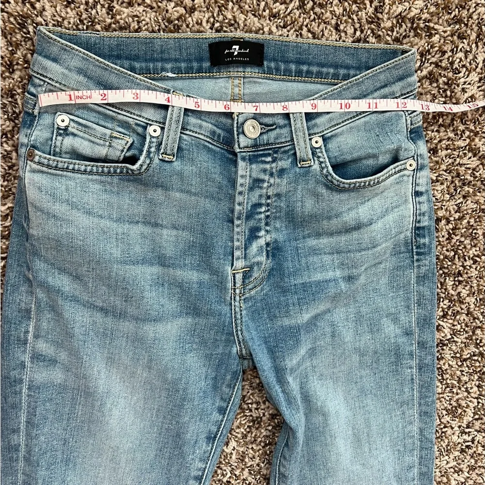7 For All Mankind Skinny Jeans Women Size 23‎ Light Blue Denim (0647) - Picture 15 of 15